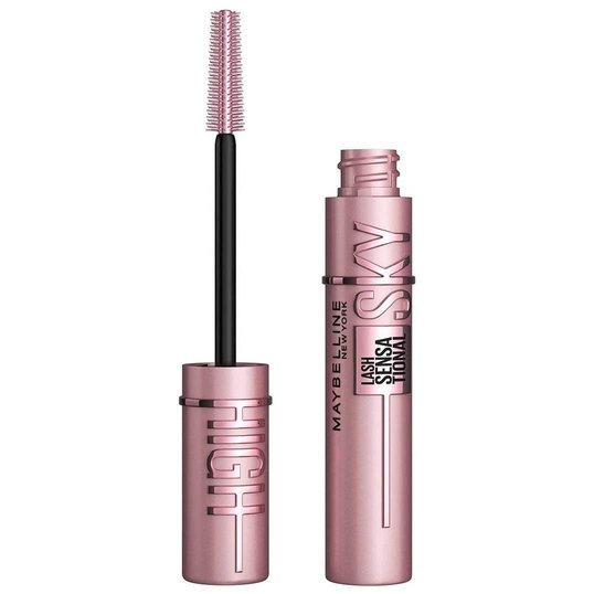 Otwarte opakowanie tuszu do rzęs Lash Sensational® Sky High od Maybelline New York w odcieniu Brown.