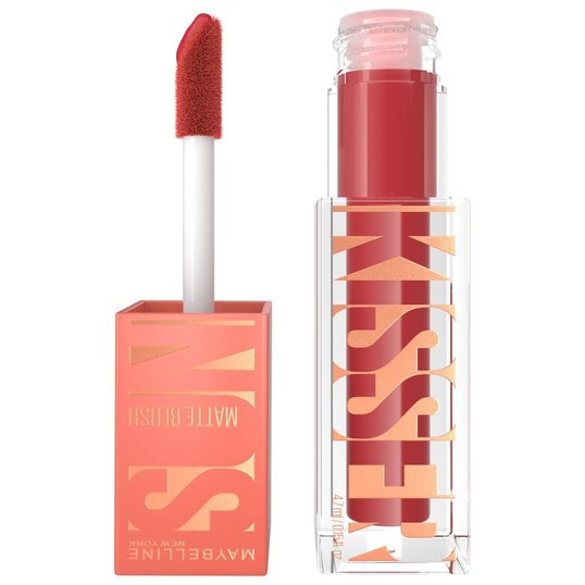 Otwarte opakowanie różu w płynie Sunkisser Blush od Maybelline New York.