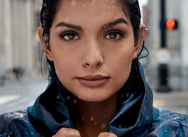 Maybelline model wearing SS ActiveWear