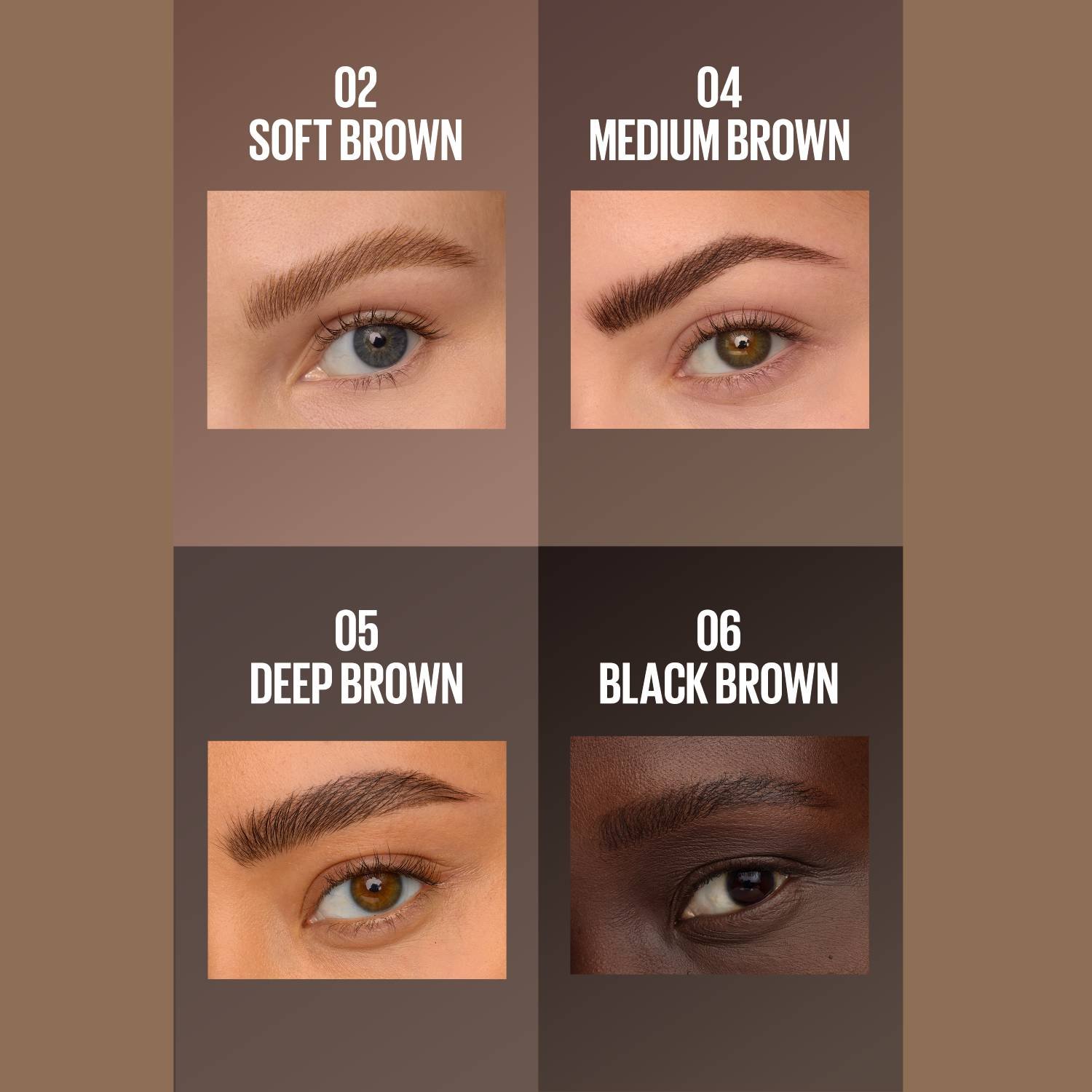 MNY Eye Brow Inserts 2026 ATF Shade Guide EU