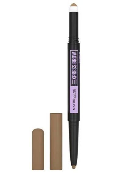 Otwarta dwustronna kredka do brwi Maybelline New York Express Brow, brązowo-czarne opakowanie