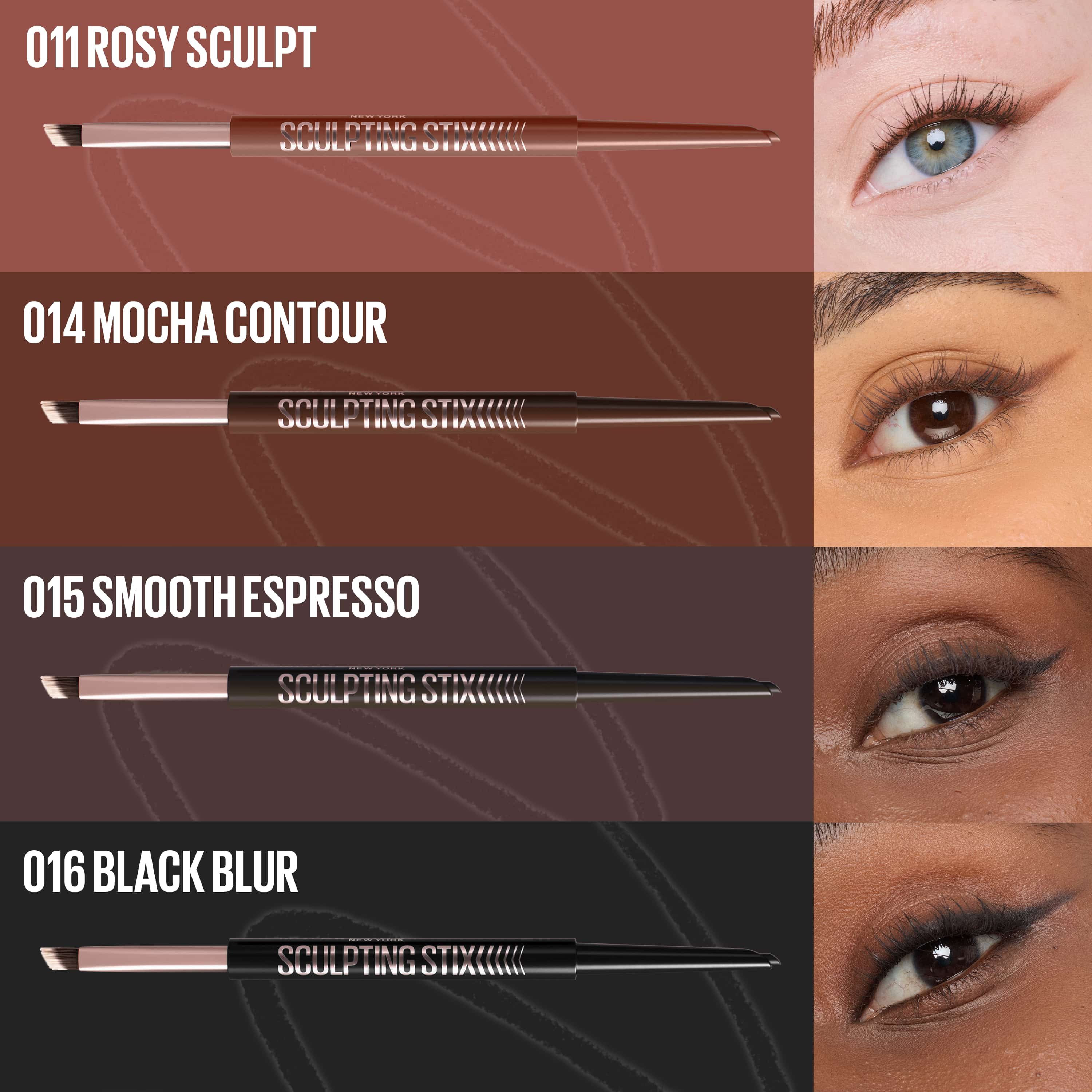 MNY Eye Liner Sculpting Stix ATF Shade Guide EU